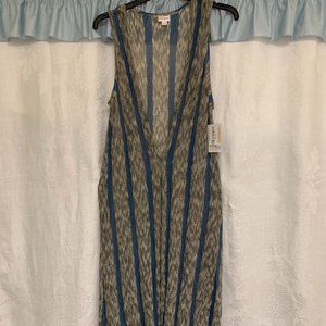 Blue & Grey Long Vest